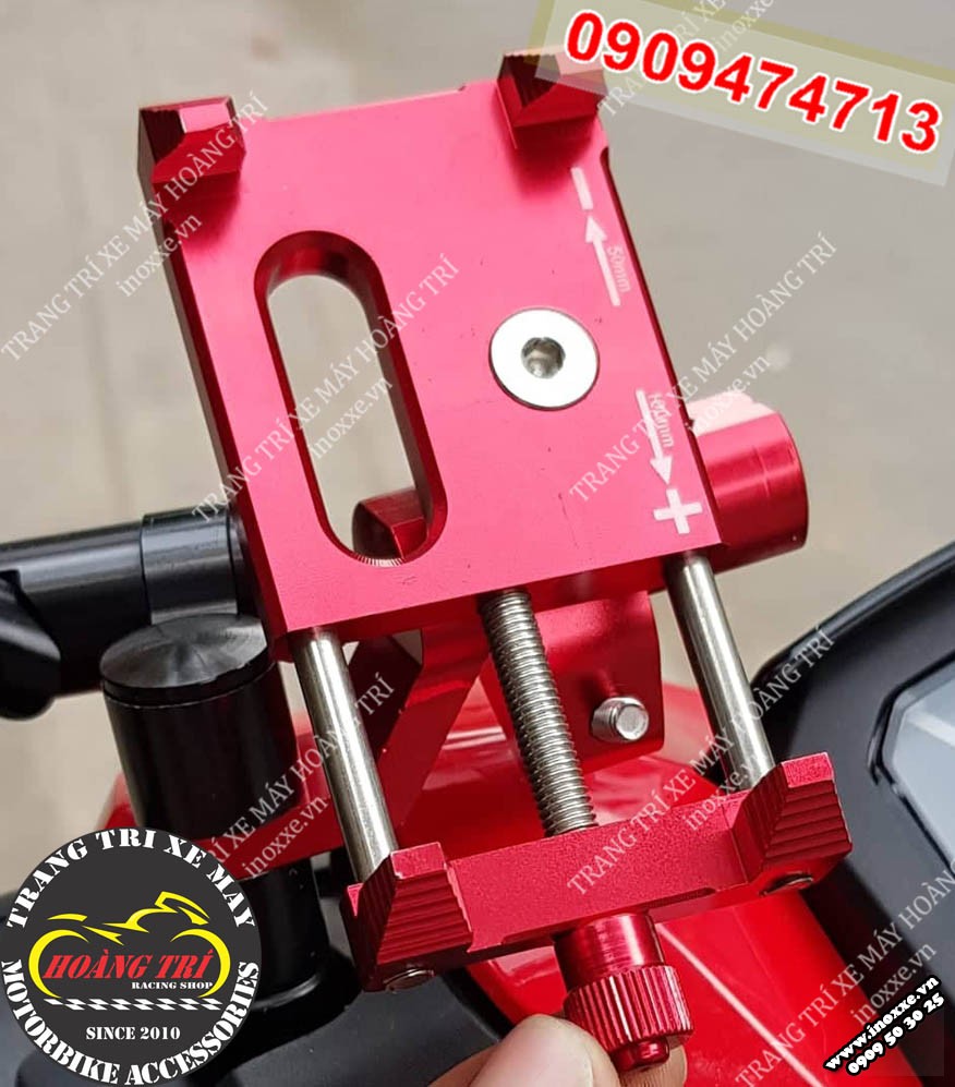 Đế kẹp điện thoại trên xe máy - chất liệu nhôm CNC
